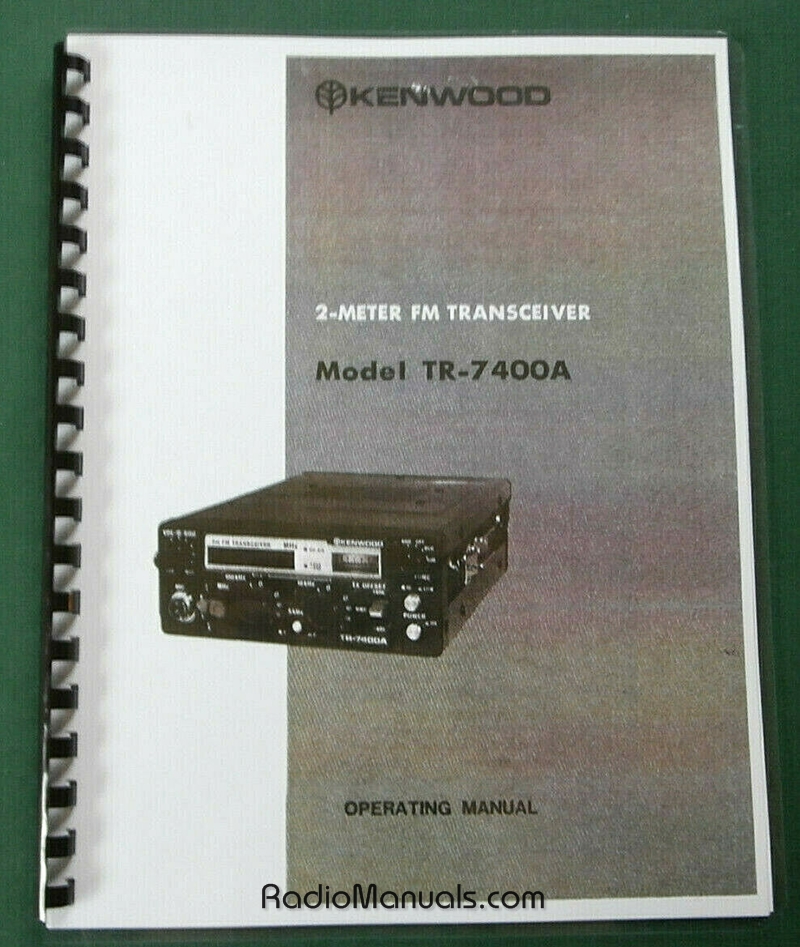 Kenwood TR-7400A Instruction Manual